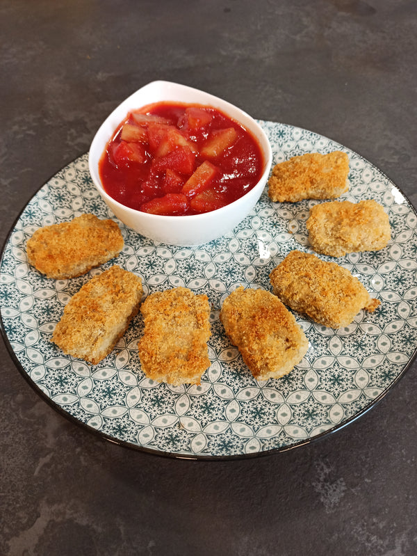 Nuggets con salsa agrodolce e ananas