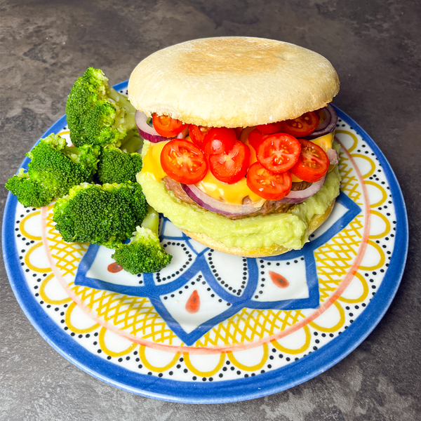 Altro Burger con crema di gambo di broccolo