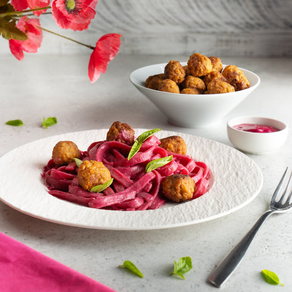 TAGLIATELLE ROSA CON ALTROPOLPETTE